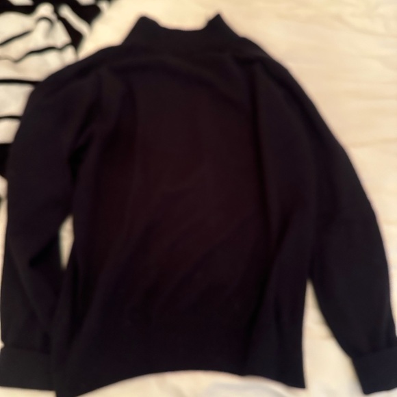 SOLD N. Peal cashmere sweater medium blue and black - Picture 7 of 8